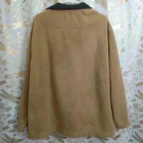 St. John's Bay Men's Fleece Pullover Sweater Brown Gray Jacket Heavy Coat XL - Picture 10 of 11
